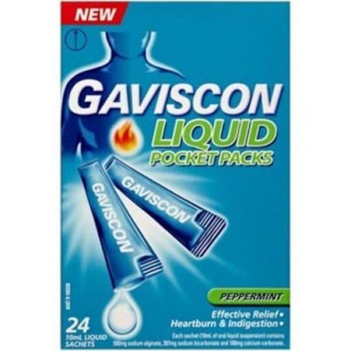 GAVISCON LIQUID SACHETS ( MINT ) 24 SACHETS