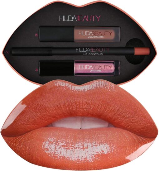 Huda Beauty Contour & Strobe Lip Set Trendsetter & Snobby