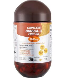 Limitless Omega 3 fish oil, 2000mg, 30 capsules