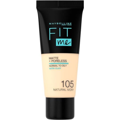 Maybelline Fit Me Foundation, Matte & Poreless, Full Coverage Blendable Normal to Oily Skin 30ml