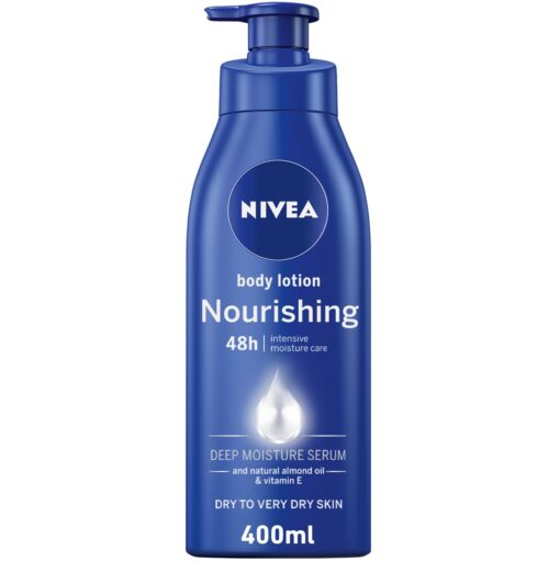 NIVEA Body Lotion Extra Dry Skin, Nourishing Almond Oil & Vitamin E, 400ml