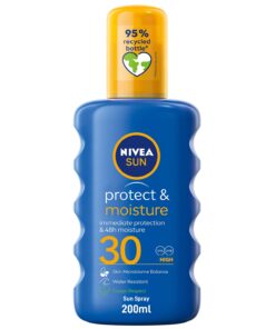 NIVEA SUN Spray, UVA & UVB Protection, Protect & Moisture, SPF 30, 200ml