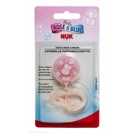 NUK Baby Rose & Blue Soother Chain