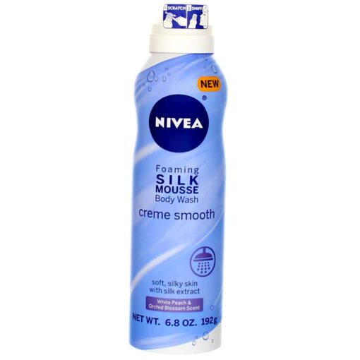 Nivea Creme Smooth Foaming Silk Mousse Body Wash - 192 gm
