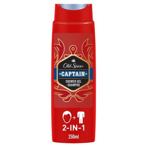 Old Spice Captain Shower Gel & Shampoo For Men - 250 ml