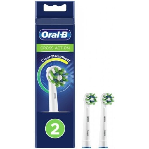 Oral-B CrossAction Toothbrush Replacement Brush Heads Pack of 2 - EB50-2