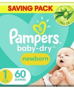 Pampers baby dry new born size 1 - 60 diapers