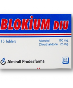 BLOKIUM DIU ( Atenolol 100 mg / Chlorthalidone 25 mg ) 15 tablets