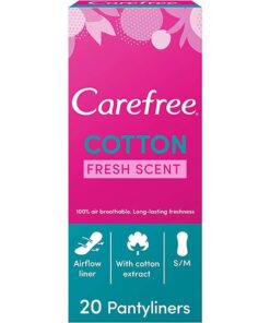 CAREFREE Cotton Pantyliners with Fresh Scent - 20 Pantyliners