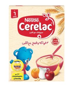 CERELAC 250 GM WHEAT- 3 FRUITS – MILK سيريلاك ثلاث فواكه قمح ولبن – بالحديد