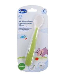 CHICCO SOFT SILICONE SPOON 6M+ GREEN 1 PC