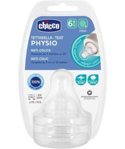 Chicco Perfect 5 Physio Teat 6M+ Food Flow 2Pcs Silicone