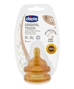 Chicco TEAT ORIGINAL TOUCH 6M+ FOOD LTX 2PCS