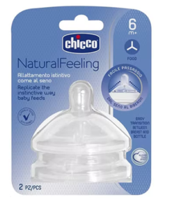 Natural Feeling Teat 6m+ Food Flow, 2 pieces