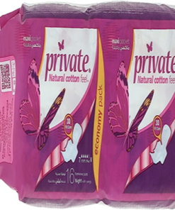 Private maxi night feminine pads with wings - 16 pieces