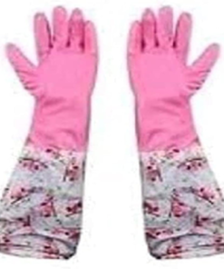 Thickened Waterproof Latex Gloves for Kitchen - 1 Pair (S)