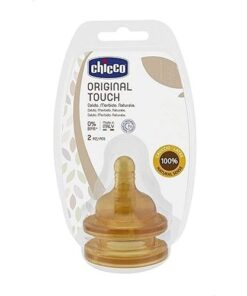 chicco TEAT ORIGINAL TOUCH 0M+ SLOW LTX 2PCS